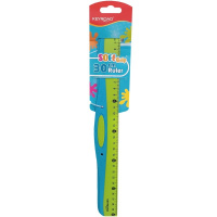 Линейка "Soft Grip" 30см гибкая, пластик/силикон, 3 цвета KR971236