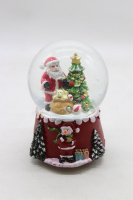 Статуэтка-шар "Дед Мороз" 13,5х10см музыкальный Y10063-24