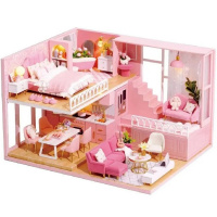 Конструктор "Румбокс. Кукольный домик" 24,5х20,5х15см 2 этажа (пластик, дерево, свет) SG2283 Конструктор "Румбокс. Кукольный домик" 24,5х20,5х15см 2 этажа (пластик, дерево, свет) SG2283