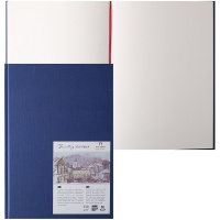 Скетчбук А4 21,5х30,5см 80л 100г/м2 "Travelling sketchbook" синий, твердый переплет БЛ-9090