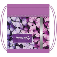 Сумка для сменной обуви "Элит. Розовые бабочки" 36x46см 1 отделение с карманом СДС-711