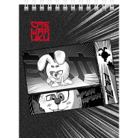 Блокнот А6 40л "Смешарики" клетка, на спирали УФ-лак 6 дизайнов 083957