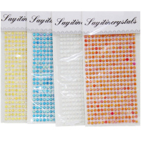 Наклейки Стразы 20х10см 4 цвета, 1 размер, 1 вид Y9029-19