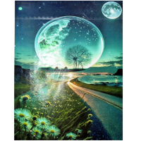 Алмазная мозаика 30х40см "Сказочный путь" полная выкладка 89548