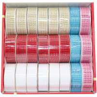 Лента упаковочная органза 2,5см х 2,7м блестящая, цвет ассорти Y9537-19