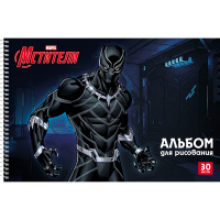 Альбом для рисования А4 30л "Мстители" на спирали, перфорация на отрыв, 5 дизайнов 062229