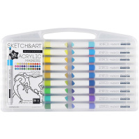 Набор маркеров "Sketch&Art" акриловые 36шт, пулевидный наконечник, толщина линии 1-3мм 22-0147