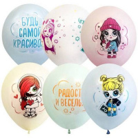 Шар воздушный 30см(12") Пастель Macaroons Baby Girls ассорти 6073756