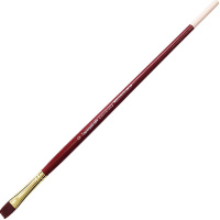 Кисть синтетика плоская №12 длинная ручка Flat#12