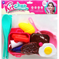 Набор посуды и продуктов 12 предметов 23х25см, пластик, в блистере LT330325