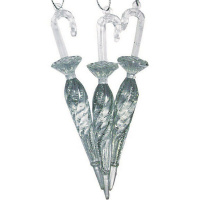 Набор ёлочных украшений "Зонтики" 6см 3шт/уп золото, серебро Y714-11