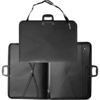 Папка А2 60х42,5см с ручками, на молнии, пластик, черная 3075937