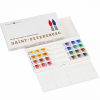 Краски акварельные 24 цвета "Санкт-Петербург" с палитрой пластиковая упаковка 1942017