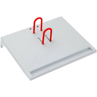 Подставка под календарь малая, пластик, светло-серая ПК26