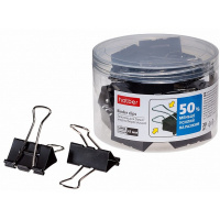 Зажим для бумаг 41мм 20шт. черный, энергосберегающий 059122