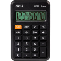 Калькулятор 8 разрядов 98х64х12,5мм черный EM100