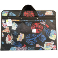 Папка А2 (65*46,5*3) с доп. полуобъемным карманом значки ф. А2 02856