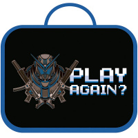 Папка с ручками 33,5х26х6см "Play again?" ткань ПШ-11