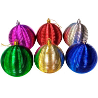 Набор шаров 70мм 6шт 6 цветов пластик Y3846-16