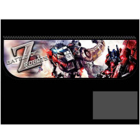 Папка д/труда А4 "Битва роботов" 325х240мм раскладная на липучке, ткань, картон ПТР-10