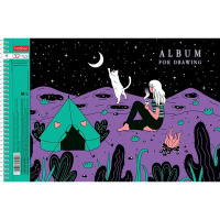 Альбом для рисования А4 32л "Дотянуться до небес" на спирали, перфорация на отрыв, 5 дизайнов