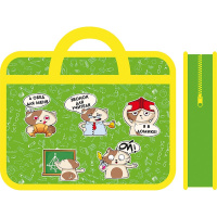 Папка с ручками 33х26х7,5см "Котоучение" пластик ПМ-А4-25