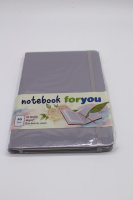 Бизнес-блокнот А5 80л "For you" клетка, на резинке, 7БЦ, резинка д/ручки, сиреневый BJ6085
