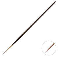 Кисть синтетика круглая №0 лайнер средняя ручка "Claude" 754500