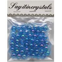 Набор бусин 13х10см 10мм синий Y9023-19