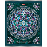 Тетрадь А5 48л клетка "Серебряные узоры" на скобе 3D фольга матовая ламинация 5 дизайнов 047709