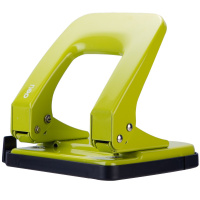 Дырокол 35л 2-отв, d-6мм, с линейкой, металл, салатовый E0138