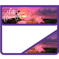 Папка на липучке А5 230х190х50мм "Фламинго на закате" 2 отделения, с клапаном, пластик ПМ-А5-36