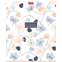 Тетрадь А5 48л клетка "Музыка цветов" на скобе тиснение 5 дизайнов 48Т5тВ1/093162