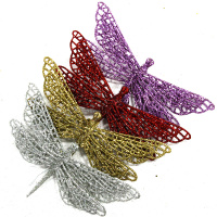 Набор ёлочных украшений 4шт "Стрекоза" 8х17см 4 цвета Y3838-16