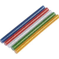 Термоклей в наборе 1,1х18см, с блестками, 5 цветов, 5шт в упаковке Y8853-19