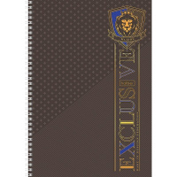 Тетрадь А4 96л клетка "Animals crest" на спирали 3D фольга матовая ламинация 4 дизайна 077568