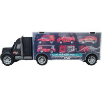 Трейлер инерционный (в комплекте 6 машинок) 39х9х12см пластик 2086001/1276 Трейлер инерционный (в комплекте 6 машинок) 39х9х12см пластик 2086001/1276