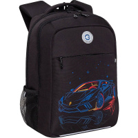 Рюкзак 26х39х19см, 700гр, 2 отделения, 3 кармана, черный/синий "Машина" RB-556-2/1