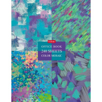 Тетрадь на кольцах А5 240л клетка "Color mosaic" глянцевая ламинация 240ТК5В1_22006/060655