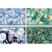 Тетрадь А5 80л клетка "Floral collection" на спирали двойная, твердая обложка 081092