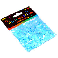 Пайетки цветы, радужные, голубой Y9530-19