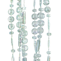 Бусы 1,8м d-7мм, прозрачные, перламутровые Y10466-24