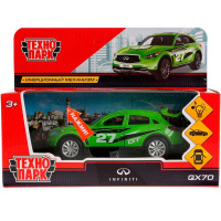 Машина "Infiniti QX70. Спорт" зеленая, инерционная, металл 12см (свет, звук, открывающиеся двери)