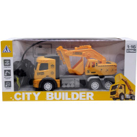 Экскаватор р/у 24х7х9см пластик (свет) LT359309