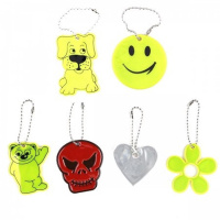 Брелок светоотражающий 4-7см фигурный, ассорти M-7202