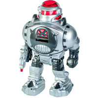 Робот р/у 31х18х10см танцующий (свет, звук, стреляет дисками) пластик 9895