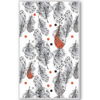 Блокнот 110х190мм 48л "Перо" в точку, на спирали, съемная силиконовая обложка, с ручкой 2526.П-10