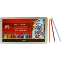 Карандаши 72 цвета "Polycolor" шестигранные дерево, металл 3827 Карандаши 72 цвета "Polycolor" шестигранные дерево, металл 3827