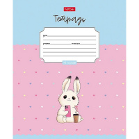 Тетрадь А5 12л клетка "Милашка Банни" на скобе 5 дизайнов 12Т5В1/089579