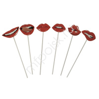 Набор для фотосессии "Губы Гламур" картон, 6шт/уп